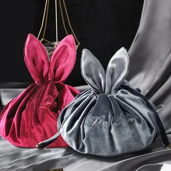 

Lazy Person Cosmetic Bag Storage Rabbit Ear Large Capacity Portable Drawstring Women's Makeup Travel Toiletry Washing Bag