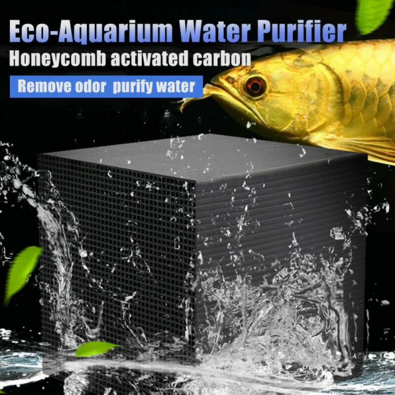 Эко-аквариум очиститель воды куб активированный уголь Нано аквариум фильтр для очистки воды блок аквариума аксессуары