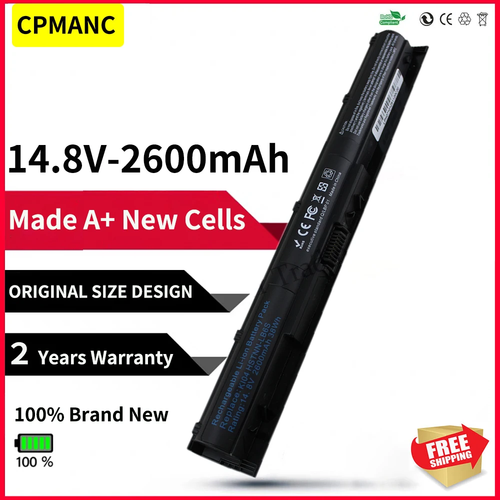 Cpmanc 4cell Ki04 Laptop Battery 800049001 For Hp Pavilion 15ab292nr 14ab000 17g00017g099
