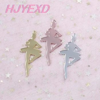 

70mm Acrylic Ballet Dancer Ballerina Gold/Silver/Rose Mirror Party Oranments DIY Laser Cutout-AC1097