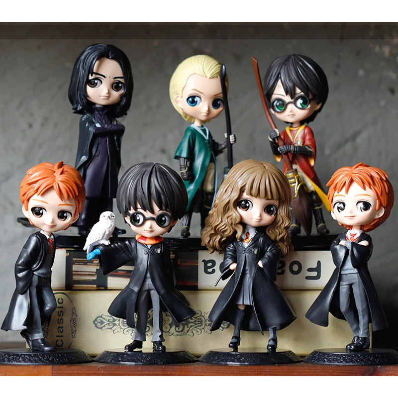 

Q Posket Hermione Snape Ron Weasley Malfoy PVC Anime Dolls Potter Figure Q Version Model Toy christmas gift