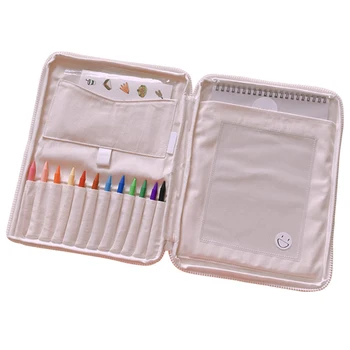 

Creative Baby Drawing Crayon Case Children's Canvas Brush Storage Bag Multi-Functional Large Capacity Learning Education