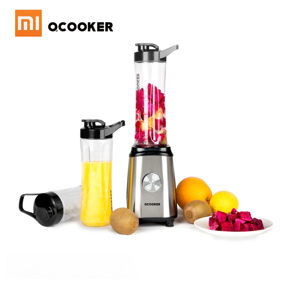 Портативная соковыжималка Xiaomi Ocooker для приготовления фруктов и овощей, точечный переключатель 304, нержавеющая сталь, 8 секунд, суповая машина