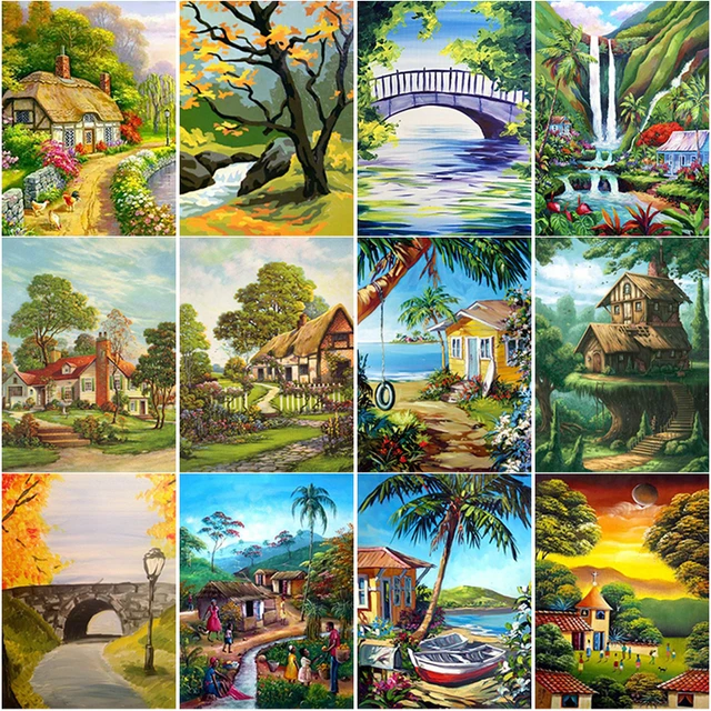 Diamond Painting Set for Adult, Tree House, 5D Diamond Art Painting Set,  Full Circle, Home Wall Decoration, Gift - AliExpress