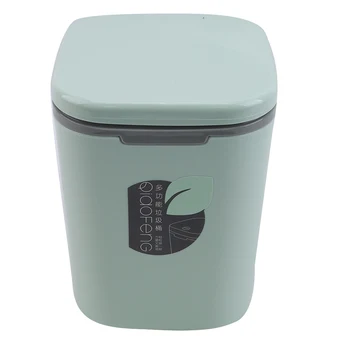 

Creative Wheelie Mini Trash Can 3 Colors Plastic Bucket Dustbin Mini Waste Bins Desktop Small Scissors Pencil Cup Rulers