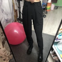 Pants Women Clothing Office-Suit Korean-Trousers Classic Harajuku Yitimoky High-Waist