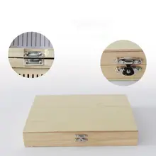 100 мест цифровой микроскоп слайды коробка для хранения биологический деревянный кусок чехол U50A