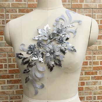 

Lace Fabric Patch Lightweight Clothing Accessories Home DIY Headdress Handmade Dress Embroidery Polyester Bordering Wedding