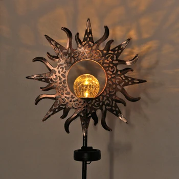 

LED Solar Power Light Sun Moon Design Lamps Automatically Recharging Garden Yard Path Lawn Waterproof Fence Landscape