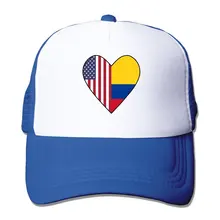 Мужская/Женская Бейсболка с принтом в виде сердца и флага США, регулируемая бейсболка