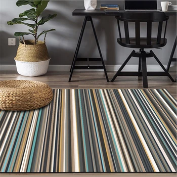 

Stylish Modern Pinstripe Short Crystal Velvet Carpet Carpets For Living Room Carpet Kids Room Tea table Long Plush Carpets