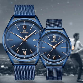 

Couple Watch NAVIFORCE Mens Watch Simple Luxury Quartz Wristwatches Women Clock Male Female Waterproof Lover‘s Thin Watches 2020