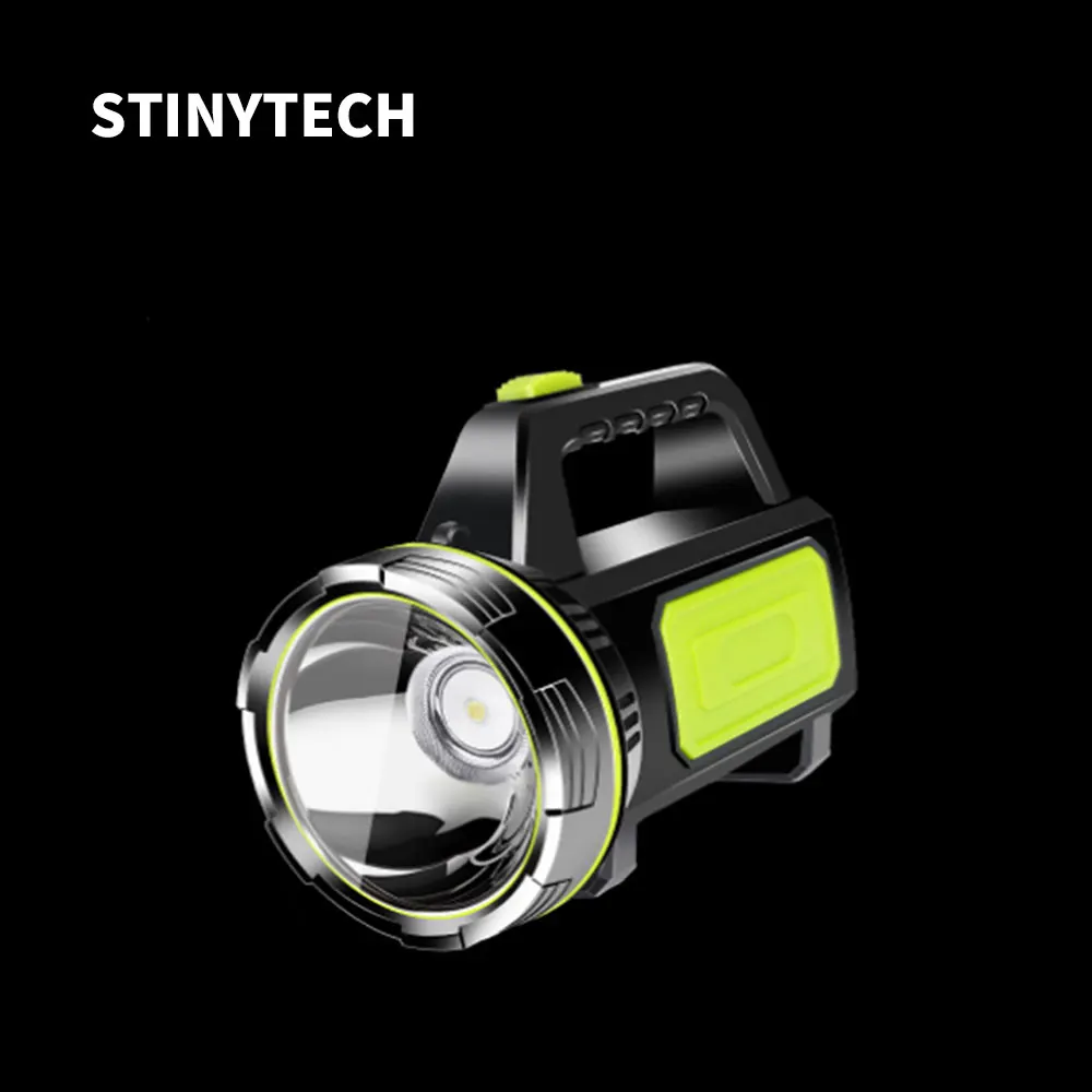 

Stiny Outdoor LED Flashlight Lanterna Portable Searchlight Rechargeable Spotlight Hunting NightL Lights Lamp With Side Light