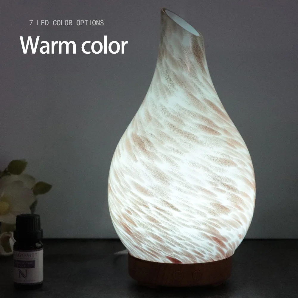 3D стеклянный Ароматерапевтический диффузор эфирного масла, 7 цветов, меняющий Ночной светильник, увлажнитель воздуха для дома и офиса