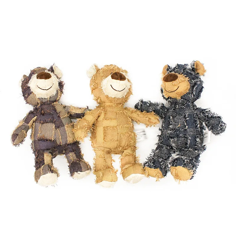 

Cute Bear Shape Pet Dog Toys Squeaking Stuffed Plush Toys For Dogs Cat Chew Squeak Toy for Dogs Play Funny Training Dropship
