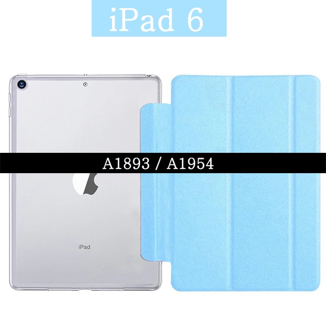 Магнитный смарт-чехол для Apple iPad 2/3/4, 5, 6, 9,7 A1893 A1954 7th 10,2 A2198 A2200 A2232 из искусственной кожи с автоматическим включением и сна планшетный ПК чехол - Цвет: For iPad 6