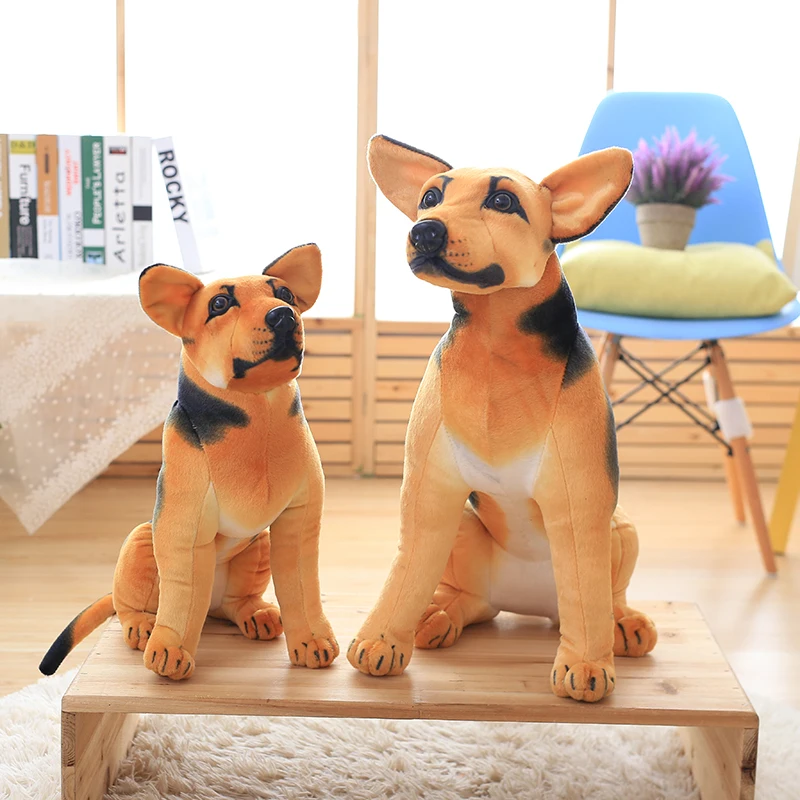 Stuffed Animal Plush Simulation German Shepherd Dog Doll Toy Creative Army Kawaii Gift For Kid Girl Boy | Игрушки и хобби