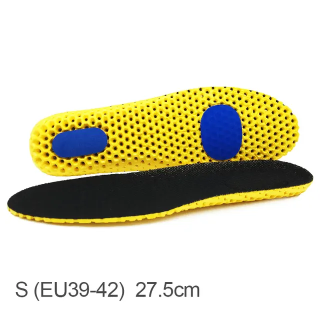 Orthotic Insole Arch Support PVC Flat Foot Health Shoe Sole Pad insoles for Shoes insert padded Orthopedic insoles for feet Black S (EU39-42 )