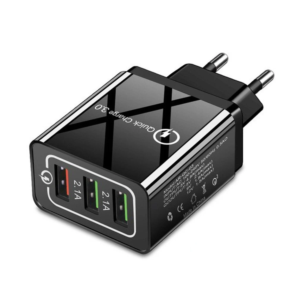 3 USB зарядное устройство настенное зарядное устройство для мобильного телефона для iPhone 11 Pro samsung S10 huawei USB адаптер питания быстрая зарядка Быстрая зарядка 3,0