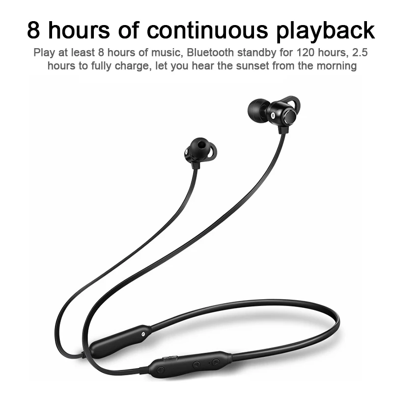 Magnetic Wireless Bluetooth Earphone Stereo Sports Headphone Waterproof Earbuds Headset with Micphone for Xiaomi HUAWEI Iphone