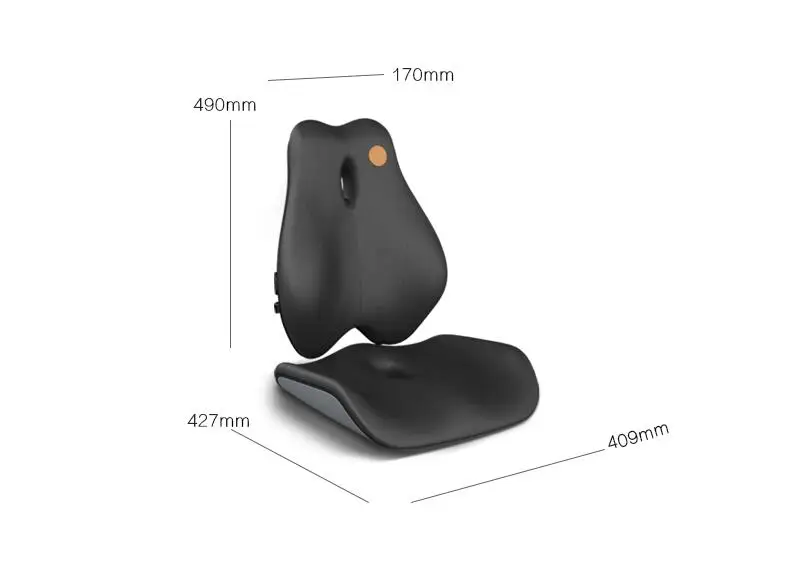 Memory Foam Office Chair Cushion Support Waist Back Orthopedic Pillow Lumbar Massage Hip Coccyx Pillow Car Seat Cushion Set Pad 6