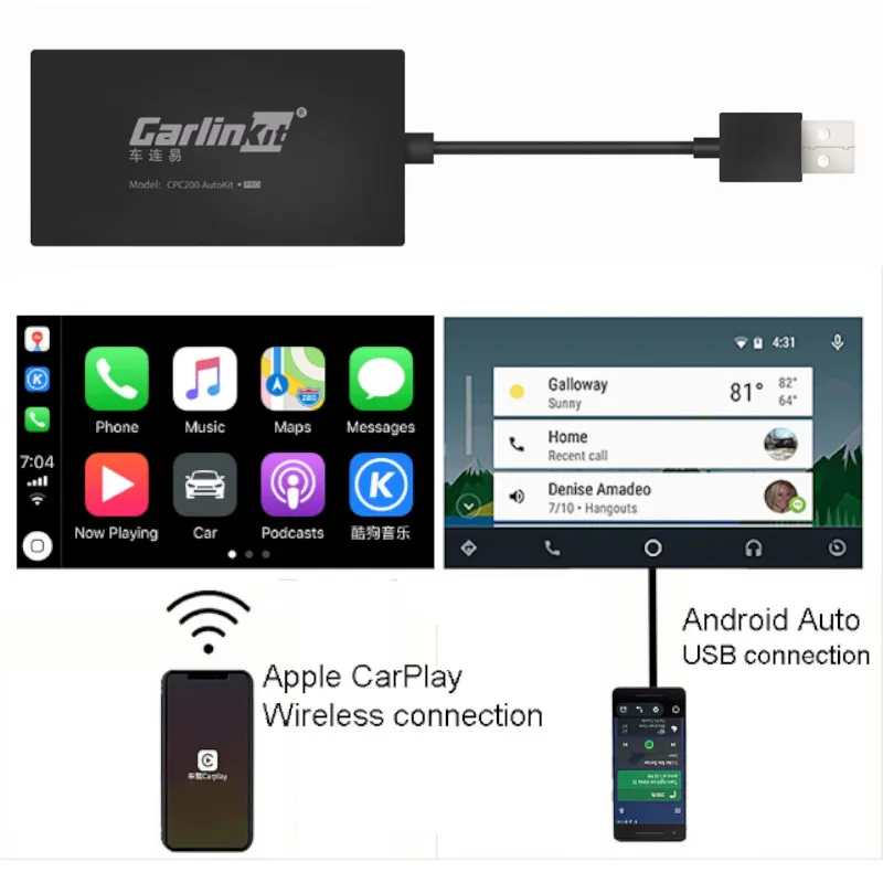 Автомобильный беспроводной usb-ключ Carplay для Android Sytem навигационный плеер Mini Link Dongle для Android Авто игровое Зеркало Link
