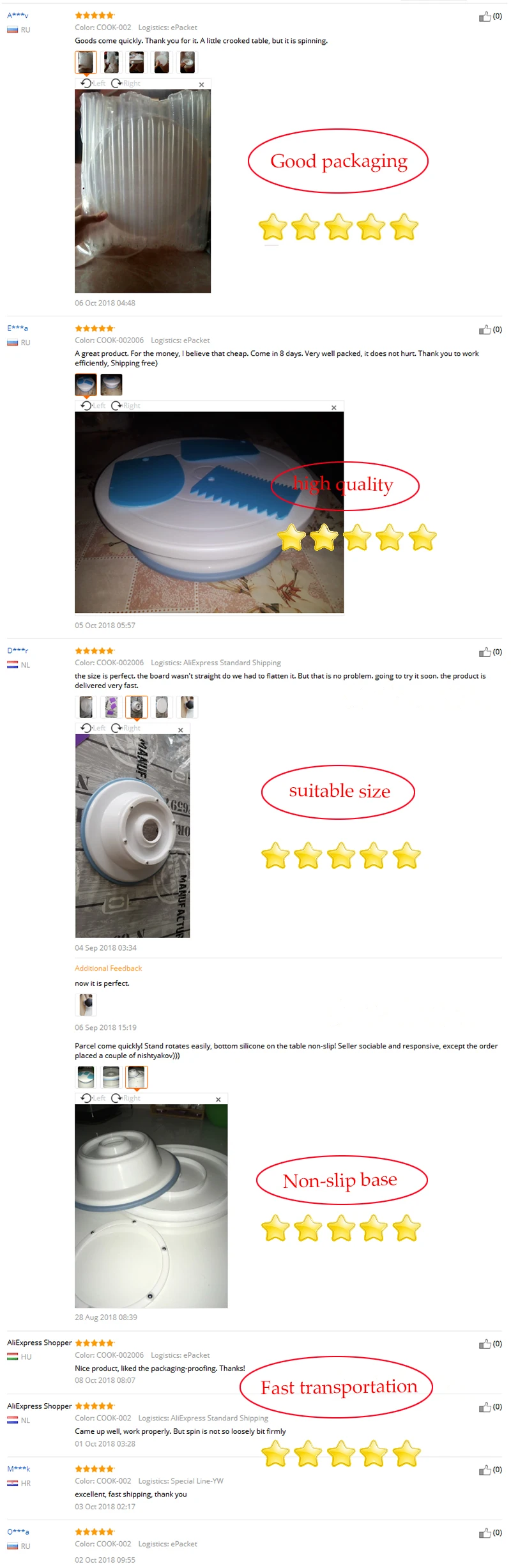27cm Plastic Cake Turntable Rotating Cake Plastic