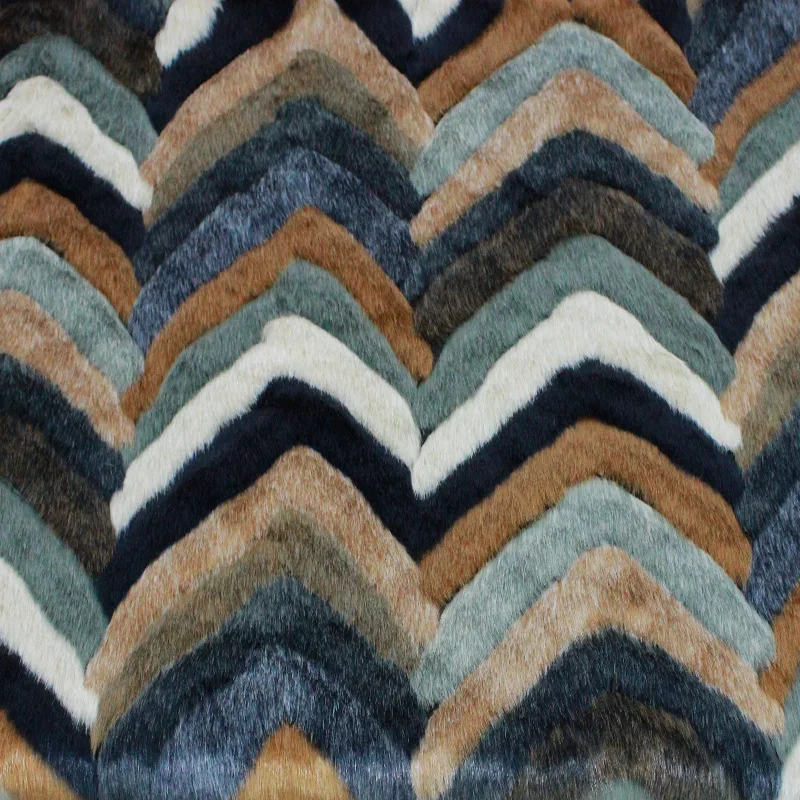 160*100 см цветные жаккард водные высокого качества искусственные плюш меховая ткань для пальто Подушка Чехол жилет сумка с Плюшевым Мехом ткань telas