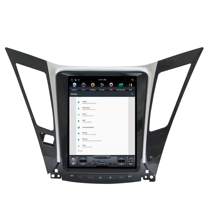 NAVITOPIA 10.4inch Vertical Screen Tesla Android 7.1 Car GPS Navigation for Hyundai Sonata 8 YF 2011- Car DVD Player