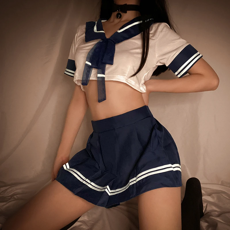 

Sexy Cosplay Student JK Uniform School Girl Ladies Erotic Lingerie Costume Babydoll Dress Women Lace Miniskirt Outfits