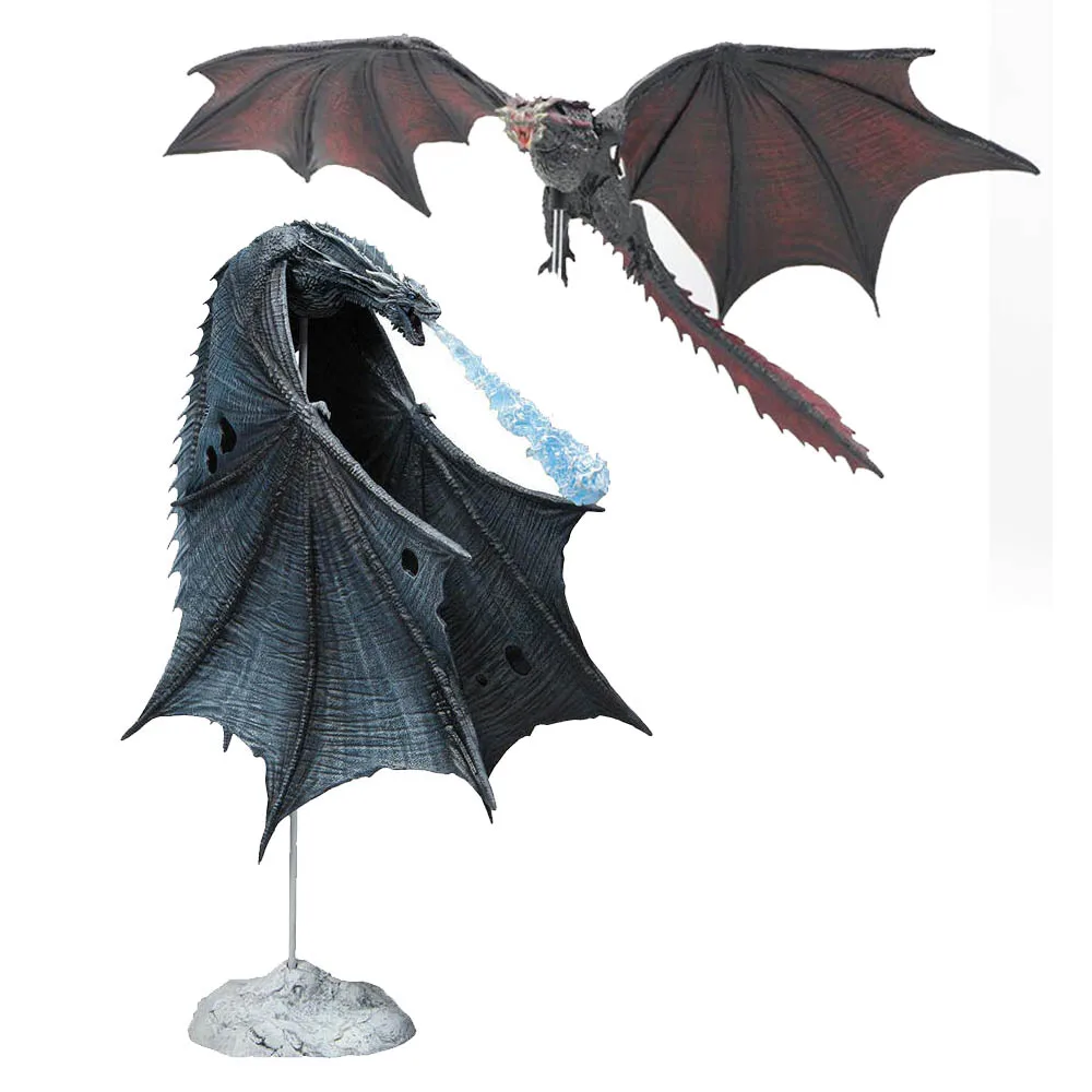 Ijs Zwart Fire Dragon Mcfarlane Viserion Drogon Deluxe Figuur Collectieve Speelgoed Children's Birthday Gifts | Игрушки и хобби