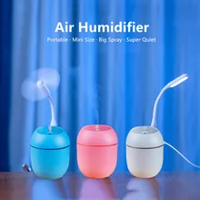 USB Portable Air Humidifier Diffuser Bedroom Car Humidifier Large Capacity Small Portable Humidifier With LED Night Lamp Fan HOT