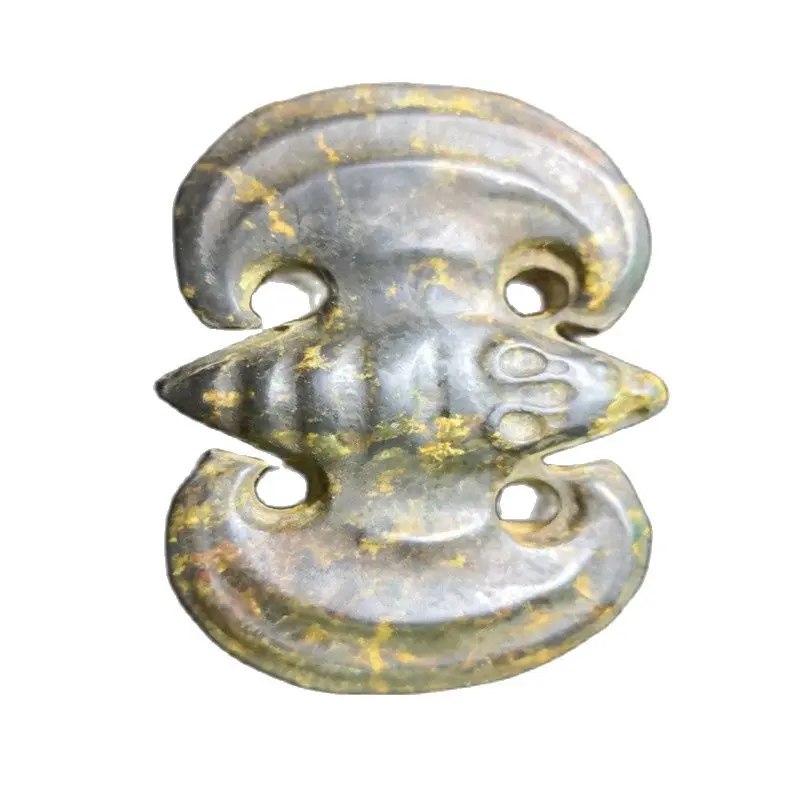 

Chinese Red Mountain Culture Collection Meteorite Carving Figure Pendant