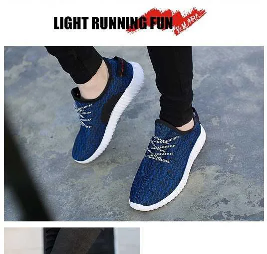 Breathable MEN'S Shoes Fly Woven Breathable Coconut Shoes Korean-style Trend Casual Sports Shoes COUPLE'S Running Shoes