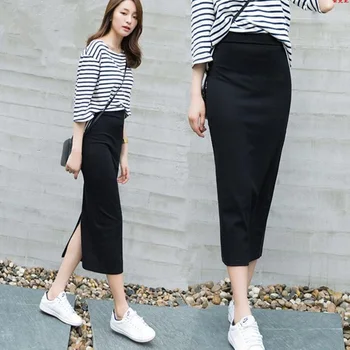 

2020 New high waist split step skirt casual fashion skirt