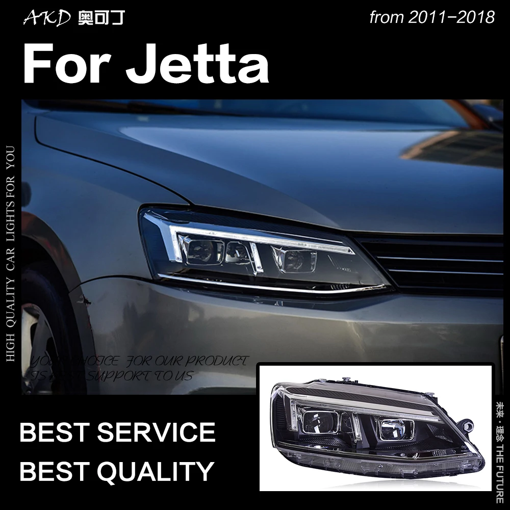 Автомобильная фара AKD для стайлинга VW Jetta Mk6 светодиодная 2011-2018 R8 дизайнерские