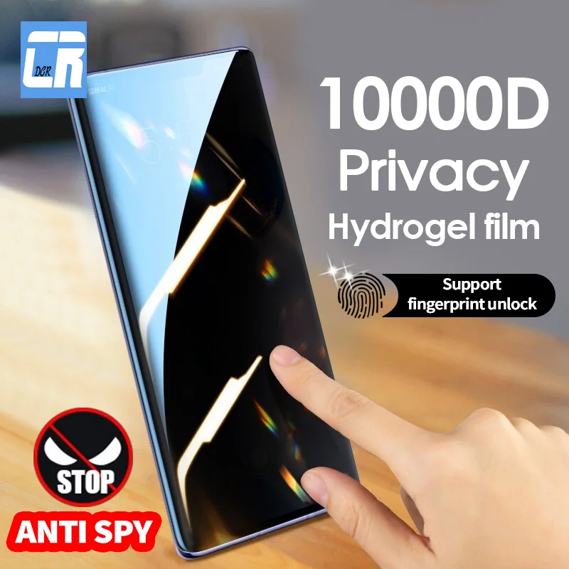 10000D Anti Spy Privacy Hydrogel Film for Huawei P30 P40 P50 Mate 40 40E Nova 8 Screen Protector Honor 30 Pro Plus no glass | Мобильные