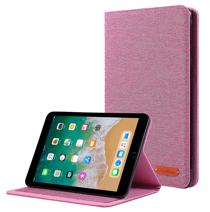 Розовый Чехол для iPad Mini 1 2 3 бизнес-дизайн кожаный чехол с отделением для карт для iPad Mini 5 Mini 4 Tablet+ Stylus - Цвет: Розовый