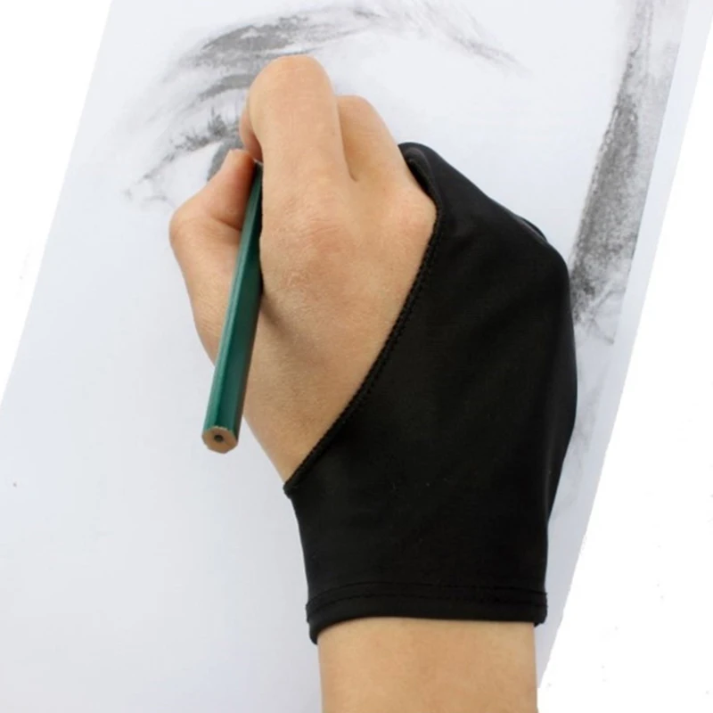 

Artist Glove 1PC Anti-Touch Glove Drawing Anti-Fouling Useful Right And Left Hand Portable Durable Two-Fingers New Hot Mittens
