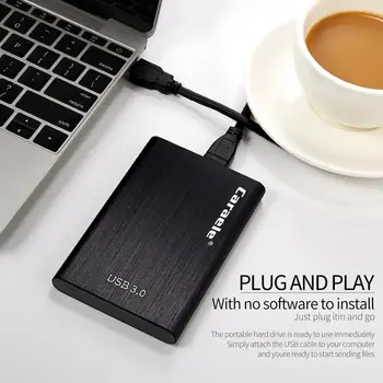 

USB 3.0 SATA Hard Drive Disk External Enclosure SSD HDD Disk Black Portable External Hard Drive Portable Ultra slim&compact size