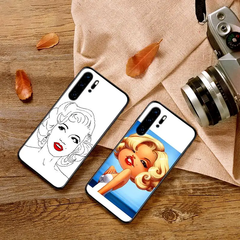 Для huawei P8 P9 Mini P10 P20 2019 P30 LITE Marilyn M мультяшный милый для P Smart Z 2018 Pro мягкий чехол из