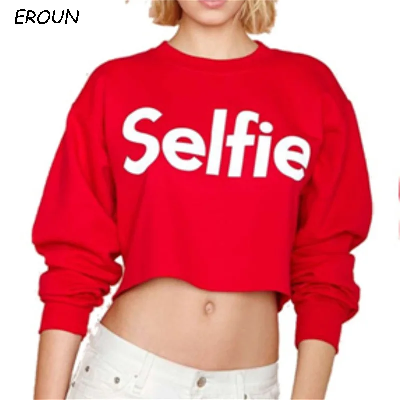 

Sweatshirt Women Autumn New 2020 Letter Printing Casual Short Sexy Women Autumn Fleece Slim Slimming Top Dance Trend Hot Sale