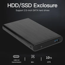 Aliexpress - 2.5 inch USB 3.0 External Hard Drive Disk Box USB 3.0 SATA HDD Aluminum Alloy 10TB 6Gbps SSD Mobile Enclosure Case for Laptop PC
