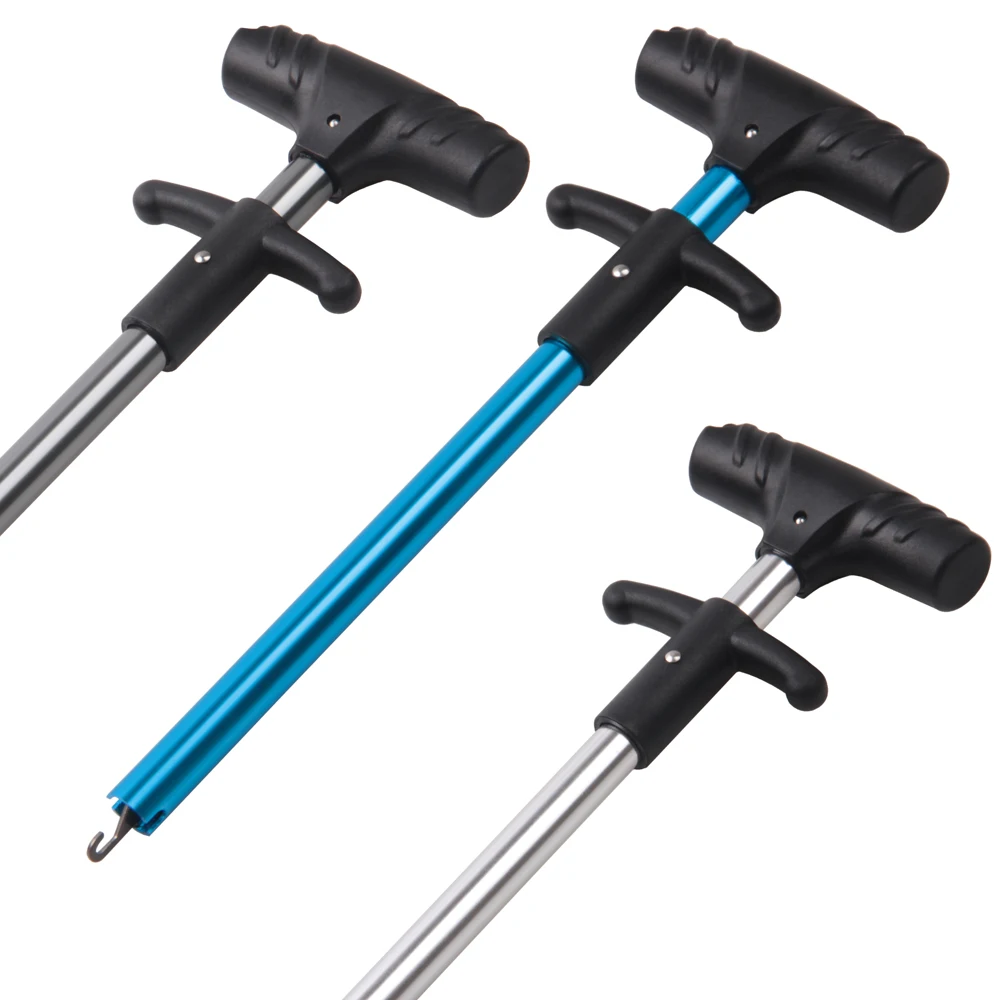 2pcs Portable Aluminum Tube Fishing Hook Remover Fishing Lure Remover Tools Thandle Hook Tools