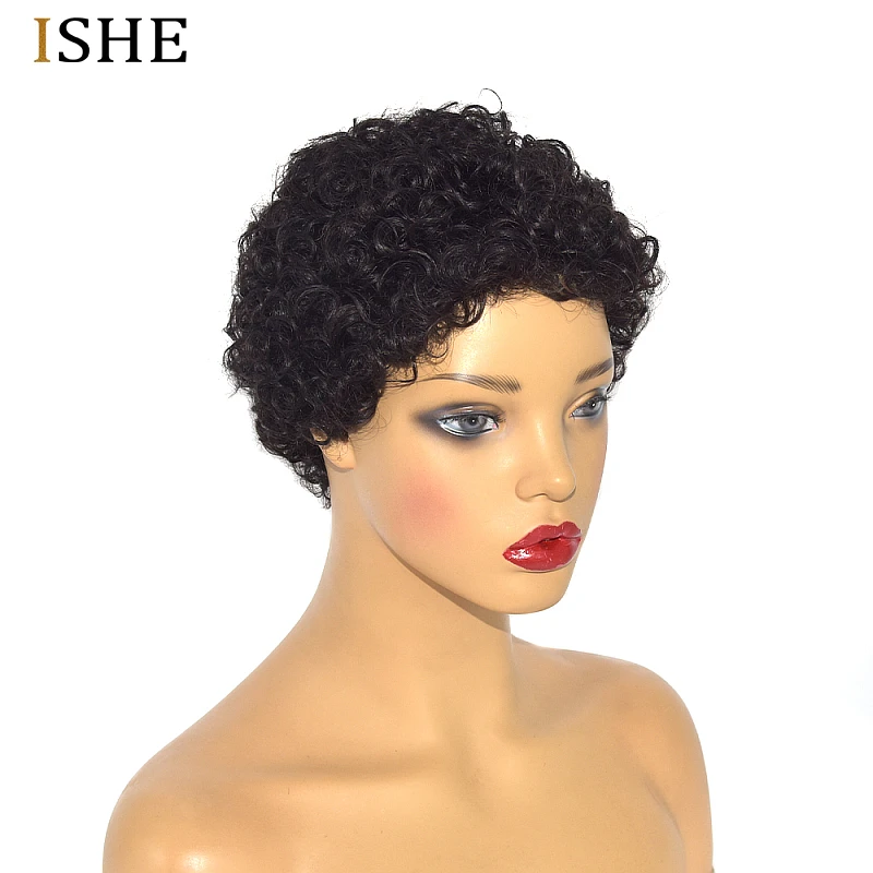 cheap short curly wig for black women 4