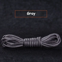 Premium Waterproof Waxed Round Shoelaces for Oxford Boots - Durable Cotton Leather Blend, Multiple Lengths Available (Gray)