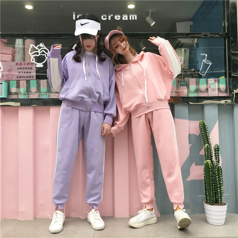 Женские спортивные костюмы из двух предметов спортивная шапка и штаны одежда для