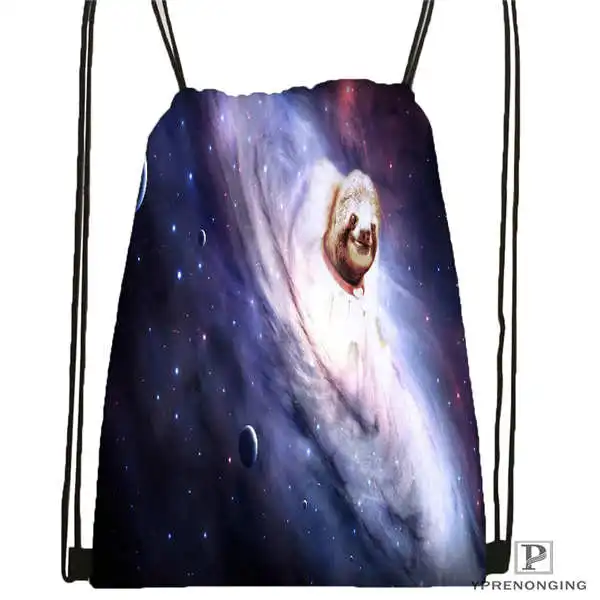 Drawstring Backpack Пользовательский Чехол-ленивый медведь-зачистки-походная сумка на шнурке милый рюкзак для детей(черная спинка) 31x40 см#180611-01-14 - Цвет: Drawstring Backpack