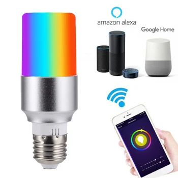 

Dimmable 6W B22 E14 E27 WIFI Smart Bulb LED Light App Operation Alexa Google Assistant Control Wake Up Smart Light Night Light