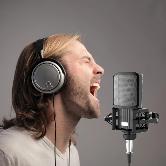 Microphone universel avec filtre anti-pop en métal, pare-brise, studio,  condensateur statique, Blue Yinous Mic